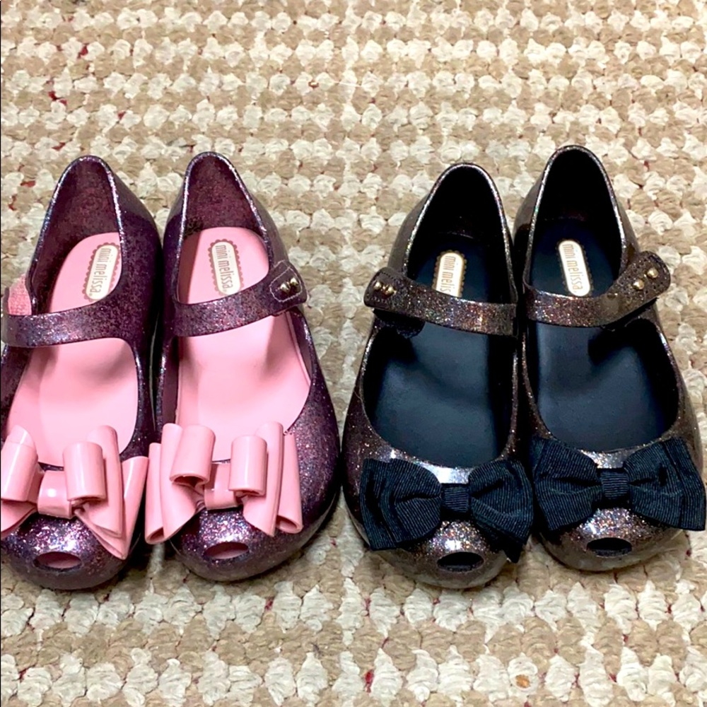 Glittery Mini Melissas. Both pair size 10
